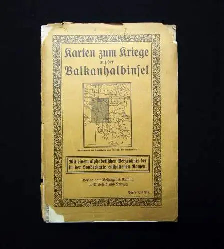 Karten zum Kriege auf der Balkanhalbinsel um 1915 Velhagen & Klasing