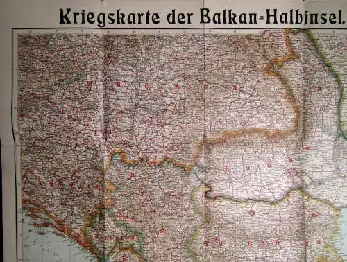 Karten zum Kriege auf der Balkanhalbinsel um 1915 Velhagen & Klasing