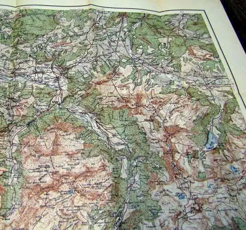 Zumstein´s Wanderkarte Nr.4 Allgäuer Alpen Illertal Hindelang-Sonthofen 1923