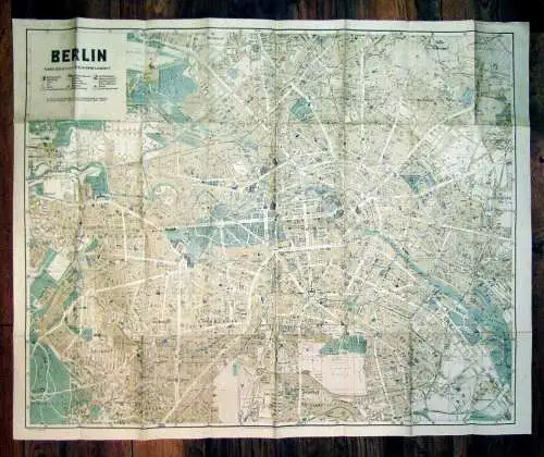 Pharus Plan von Berlin ca. 56 x 75 cm Maßstab 1: 300 000 Ortskunde Führer 1925