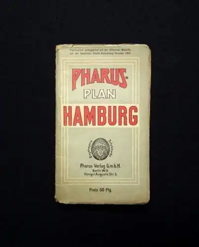 Pharus Plan von Berlin ca. 39 x 51 cm Maßstab 1: 28000 Ortskunde Führer um 1920