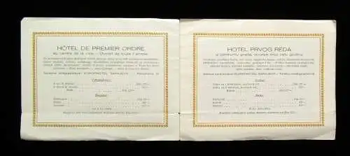 Hotel de L´Europe Sarajevo Bosnie- Jugoslavie um 1910 Faltblatt Urlaub Reisen