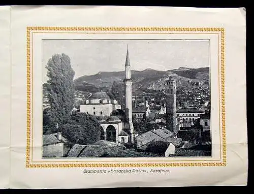 Hotel de L´Europe Sarajevo Bosnie- Jugoslavie um 1910 Faltblatt Urlaub Reisen