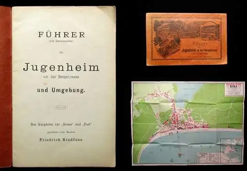 Führer für Jugenheim an der Bergstrasse mit 1 Karte der Umgebung *selten um 1900