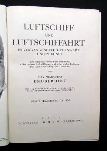 Engberding Luftschiff und die Luftschifffahrt in Vergangenheit,Gegenwart 1928