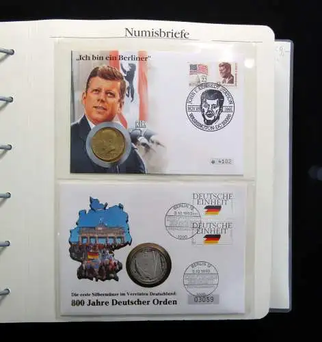 Sammelbilderalbum Deutschland Briefmarken zu besonderen Anlässen 4 Silbermünzen