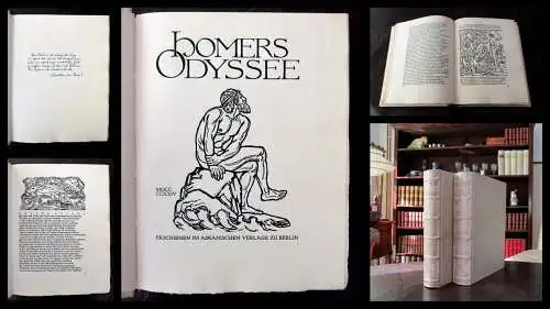 Homer Ilias und Odyssee. Deutsch von Johann Heinrich Voss 2 Bde. 1923-1924