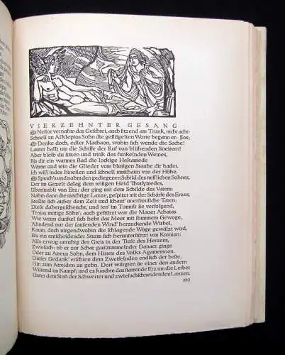 Homer Ilias und Odyssee. Deutsch von Johann Heinrich Voss 2 Bde. 1923-1924