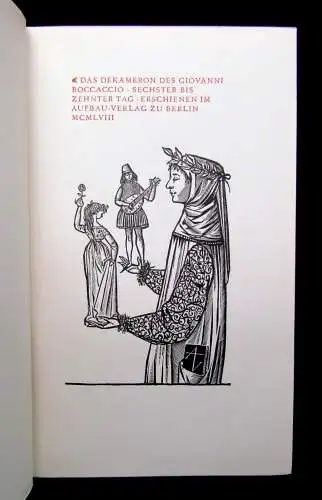 Boccaccio, Giovanni di / Klemke, Walter Das Dekameron. 2 Bde 1958 Illustrationen