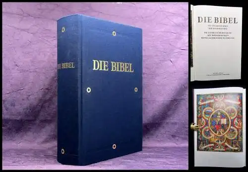 Die Bibel Stuttgarter Bibel Der Buchmalerei mit Meisterwerken 1996 Or.Schuber