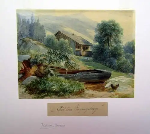 Judeich, Therese Aus dem Riesengebirge. Aquarell auf Karton montiert u. signiert