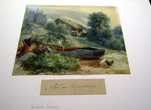 Judeich, Therese Aus dem Riesengebirge. Aquarell auf Karton montiert u. signiert