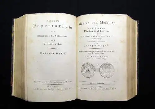 Appel´s Repertorium zur Münzkunde des Mittelalters und der neuen Zeit 3 Bd. 1824