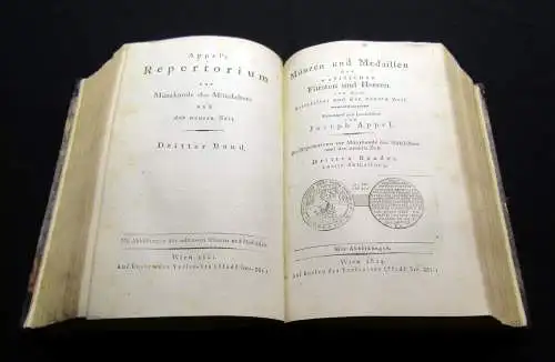 Appel´s Repertorium zur Münzkunde des Mittelalters und der neuen Zeit 3 Bd. 1824