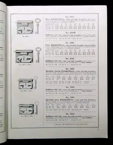 Huf Möbelschlösser Hülsbeck&Fürst Velbert/Rhld. 1932 Schloss- und Metallwaren