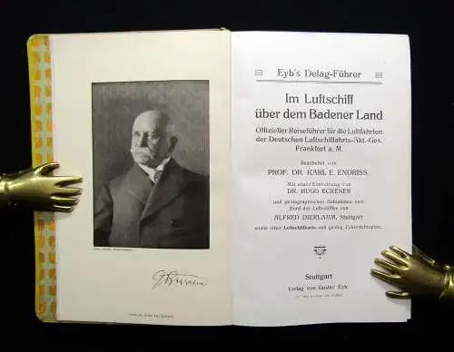 Eyb´s Delag-Führer Im Luftschiff über dem Badener Land 1913 Selten Bodo Jost