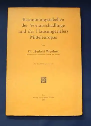 Weidner Bestimmungstabellen der Vorratsschädlinge Hausungeziefer 171 Abb. js