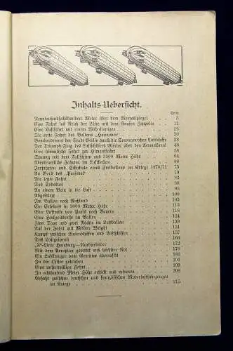 Köhler Im Luftschiff Erlebnisse und Abenteuer 1910 96 Abbildungen Zeppelin