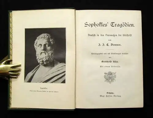 Klee, Donner Sophokles Tragödien Deutsch in den Versmaßen der Urschrift 1895 js