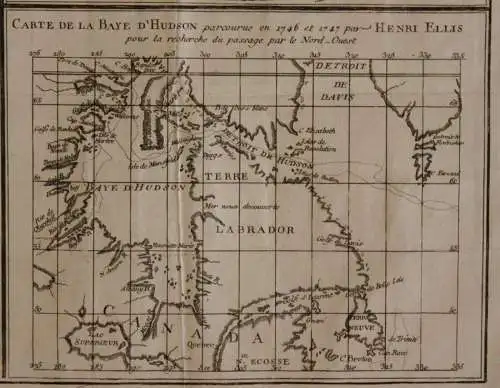 Orig. Kupferstichkarte Vaugondy "Carte qui represente les differentes" 1747 sf