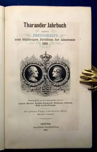 Schober Tharander Jahrbuch Festschrift 50 Jähr. Jubiläum der Akademie 1866 js