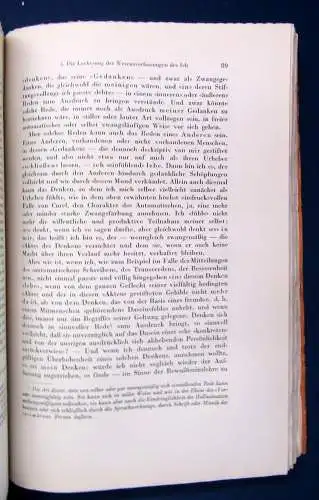 Janssen Das Erlebende ich und sein Dasein 1932 Forschung Belletristik js