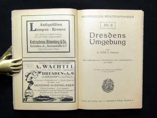 Süss Meinholds Routenführer Nr.3 Dresdens Umgebung um 1920 Führer Guide