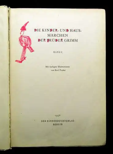 Fischer Die Kinder- und Hausmärchen der Brüder Grimm Bd.1+2( von 4) 1956 Lyrik