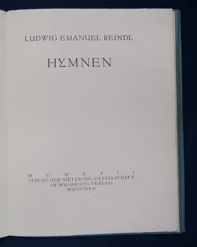 Reindl Die Sonette vom Krieg 2 Bände 1922  nummerierte Exemplare Militaria  js