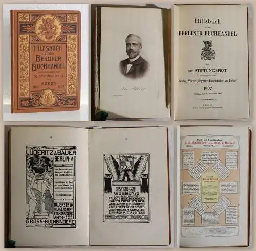 Krebs Hilfsbuch für den Berliner Buchhandel 50. Stiftungsfest 1907 Buchwesen xz