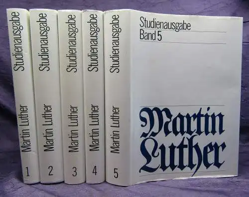 Delius Martin Luther Studienausgabe 1-5 (von 6) 1979 Religion Testament js