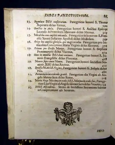 Segneri Paul Panegyrici Sacri Societatis Jesu. 1725 blindgeprägt js