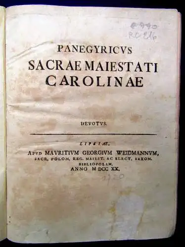 Berger,Joh. De naturali pulchritudine orationis. Philosophie 1720 js