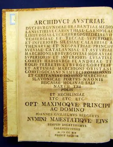 Berger,Joh. De naturali pulchritudine orationis. Philosophie 1720 js