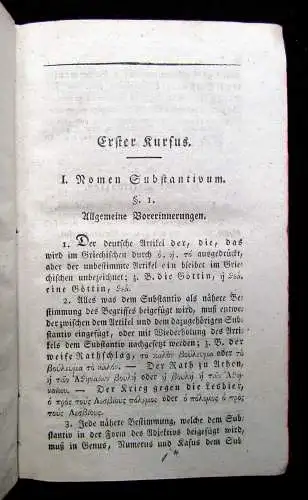 Rost Wüstemann Anleitung zum Uebersetzten vom Deutschen in das Griechische 1820