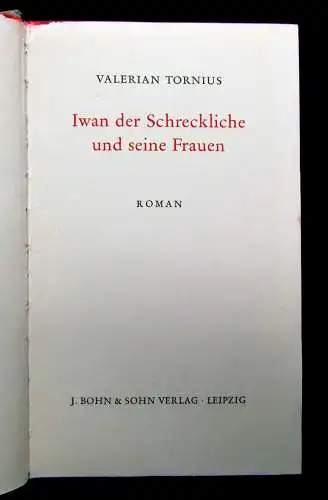 Tornius Iwan der Schreckliche und seine Frauen 1941 Roman Literatur Lyrik