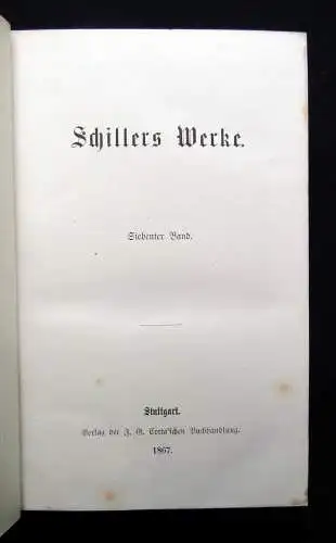 Schillers Werke Band 1-12 komplett 1865 1867 Literatur Lyrik Gesamtausgaben