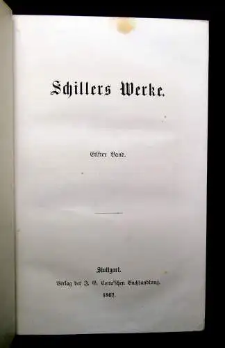 Schillers Werke Band 1-12 komplett 1865 1867 Literatur Lyrik Gesamtausgaben