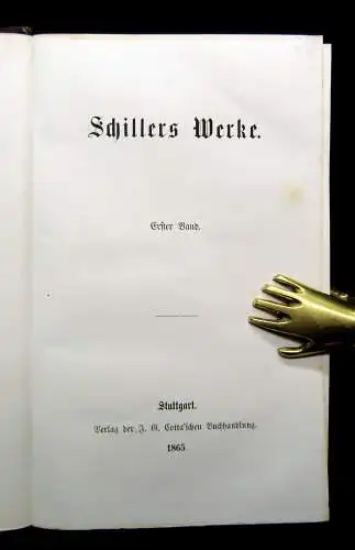 Schillers Werke Band 1-12 komplett 1865 1867 Literatur Lyrik Gesamtausgaben