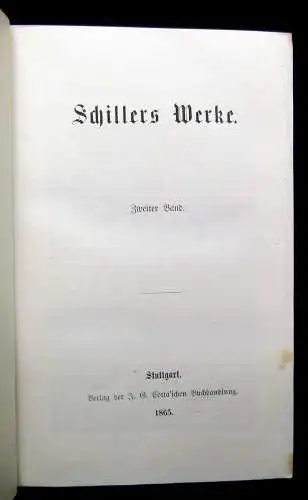 Schillers Werke Band 1-12 komplett 1865 1867 Literatur Lyrik Gesamtausgaben