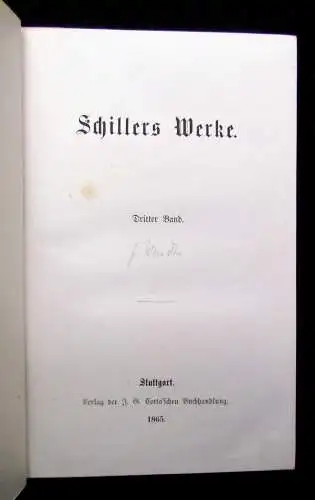 Schillers Werke Band 1-12 komplett 1865 1867 Literatur Lyrik Gesamtausgaben