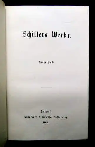 Schillers Werke Band 1-12 komplett 1865 1867 Literatur Lyrik Gesamtausgaben