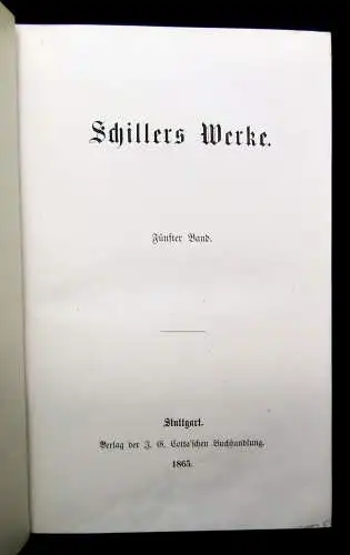 Schillers Werke Band 1-12 komplett 1865 1867 Literatur Lyrik Gesamtausgaben