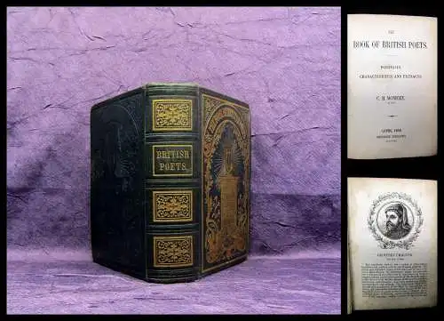 Monicke The Book of british Poets 1858 englisch Geschichte Belletristik