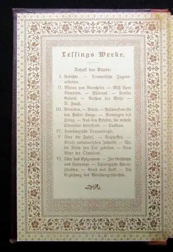 Matthias Lessings Werke Bände 1-6 in 3 Büchern um 1890 Literatur komplett