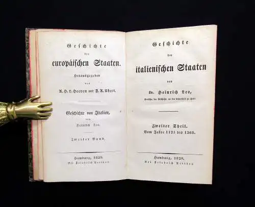 Leo Geschichte der europäischen Staaten Geschichte Italiens 1829 2. Band 2.Theil