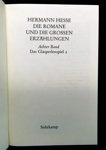 Hermann Hesse 8 Bde. mit Schuber 1943 Jubiläumsausgabe z. hundertsten Geburtstag