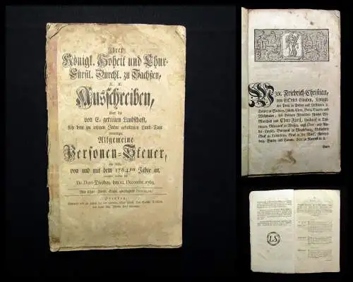 Ihrer Königl. Hoheit und Khur Fürstl.Durchl.zu Sachsen Ausschreiben 1763