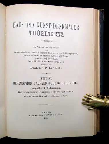 Lehfeldt Bau-und Kunstdenkmäler Thüringens Heft 8-11 in 1 Band 1891 Lichtdruck