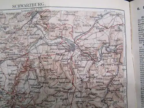 Meyers Reisebücher Thüringen und der  Frankenwald 1904 grosse Ausgabe 16 Karten